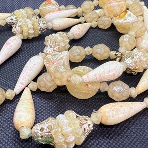 Multi Light toned beaded vintage necklace